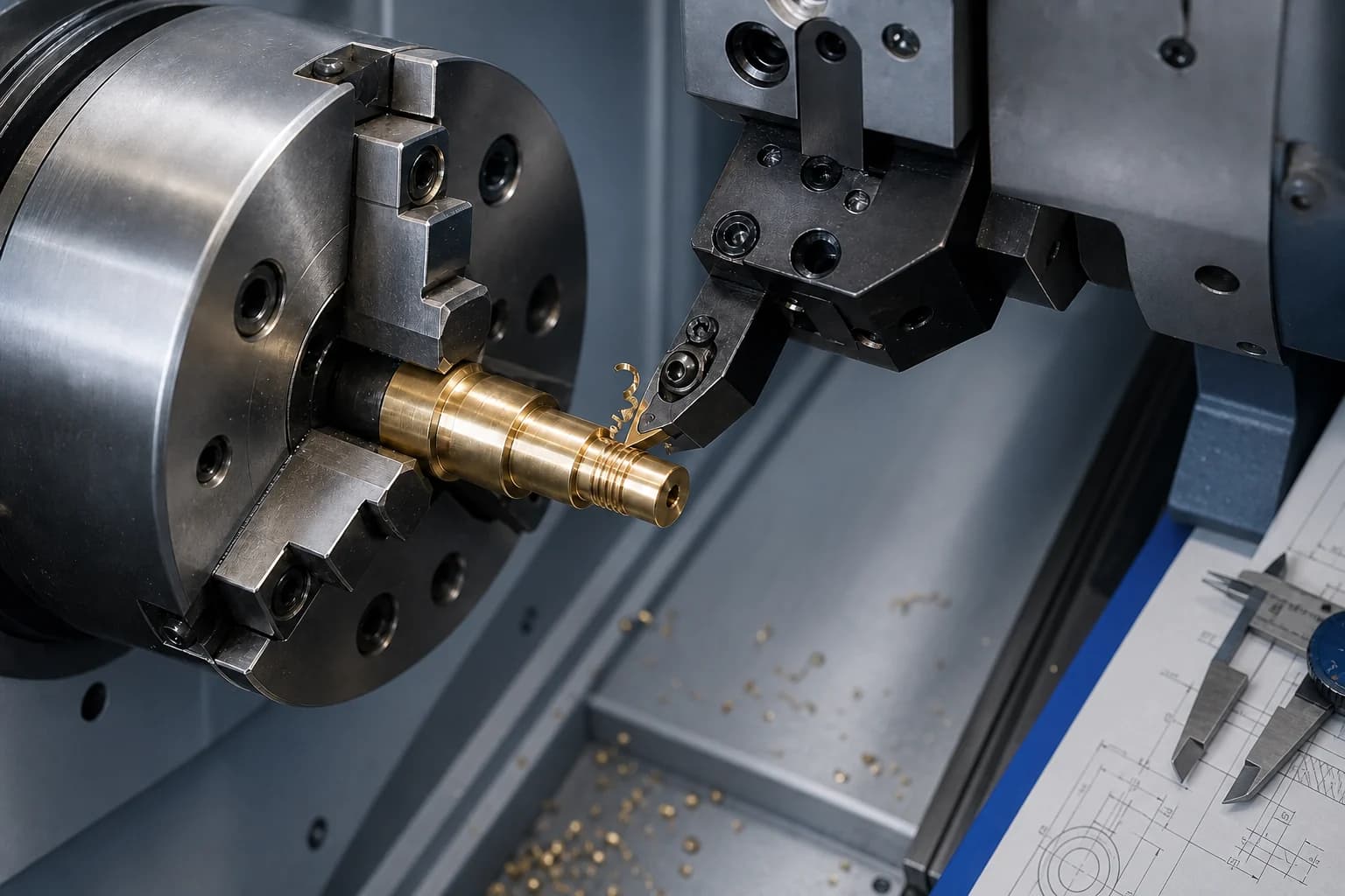 Representative CNC turning operation