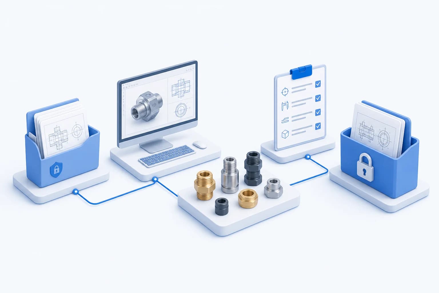 Custom Drawing Parts selection workflow illustration