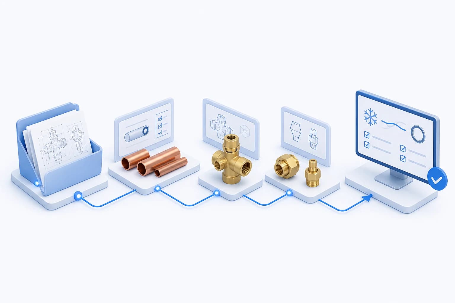 HVACR Components selection workflow illustration