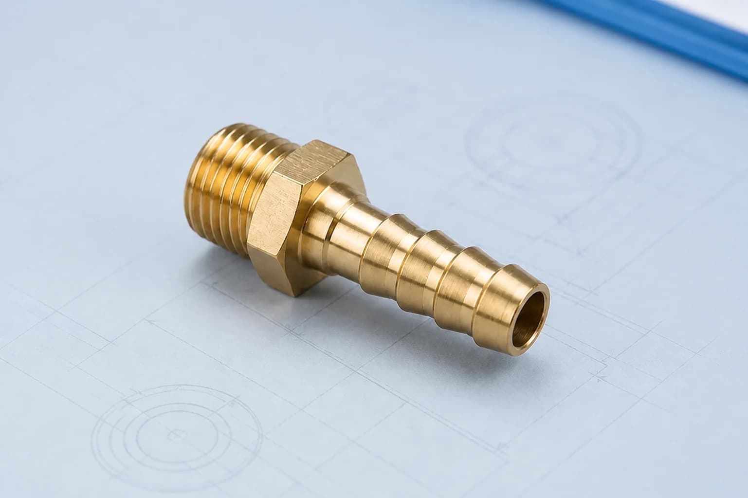 Representative Custom Brass Hose Barb Adapter concept