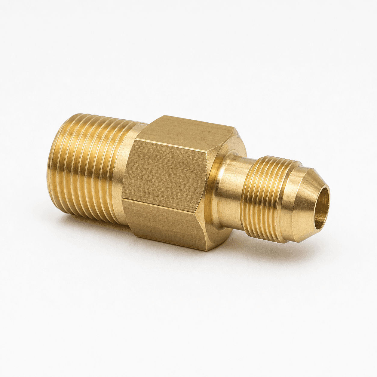 Straight Compression Fitting Body brass component