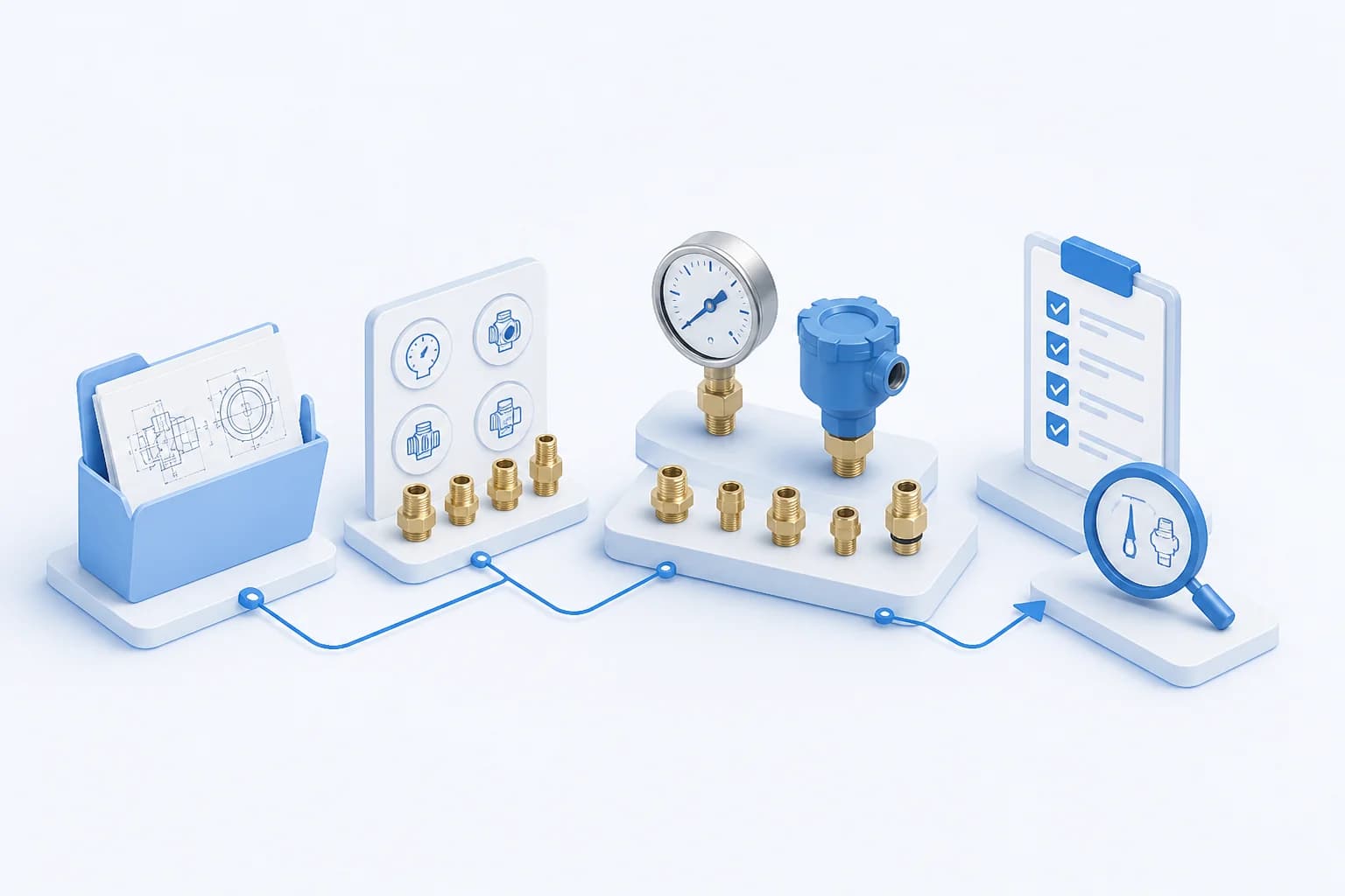 Pressure & Instrumentation selection workflow illustration